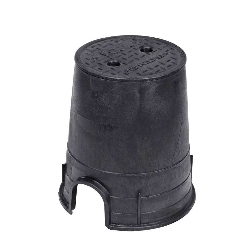 NDS Standard 6" Round Overlapping Valve Box, HDPE, Black (107BC BLK)