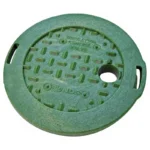 NDS 6 inch round valve box cover, green, SKU 107C