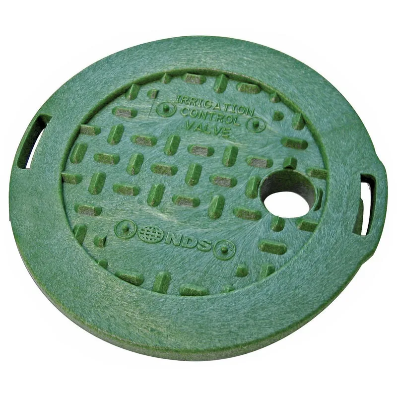NDS 6 inch round valve box cover, green, SKU 107C