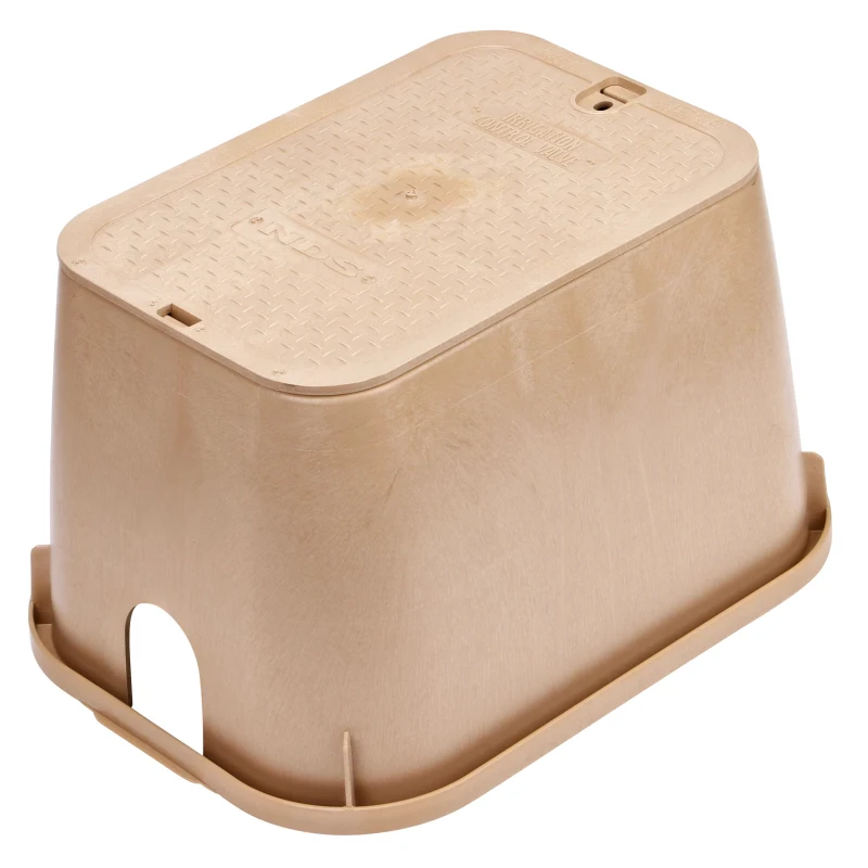 NDS Standard 14" x 19" 12" Deep Overlapping Polypropylene/HDPE Valve Box, Sand (113BC SAND)