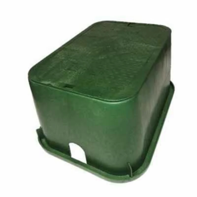 NDS Standard Jumbo 13" x 20" 12" Deep Overlapping Polypropylene/HDPE Valve Box, Green (118BC)