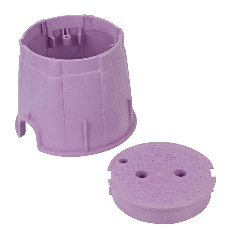 NDS Pro-Spec 10" Round Valve Box Overlapping HDPE Purple (312PBCR)