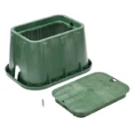 NDS Pro-Spec Valve Box 19" x 14" 12" Deep Overlapping Bolt-Down Lid Green/Green (314BCBRG)
