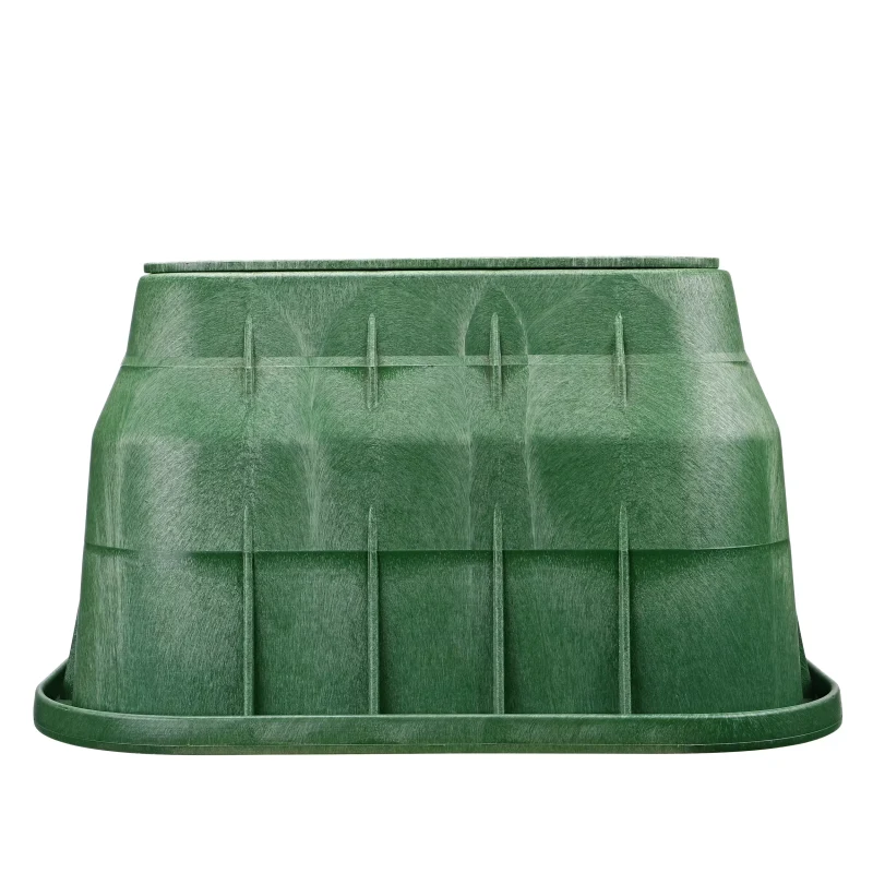NDS Pro-Spec Valve Box 30" x 17" 15" Deep Overlapping Bolt-Down Lid Green/Green (324BCBS)