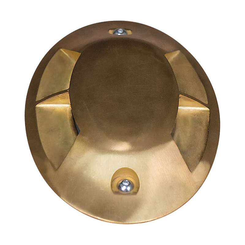 Dauer Mariner Double-Aperture Integrated LED Dock Light 3000K, Raw Brass (489935-RAW-3000K)