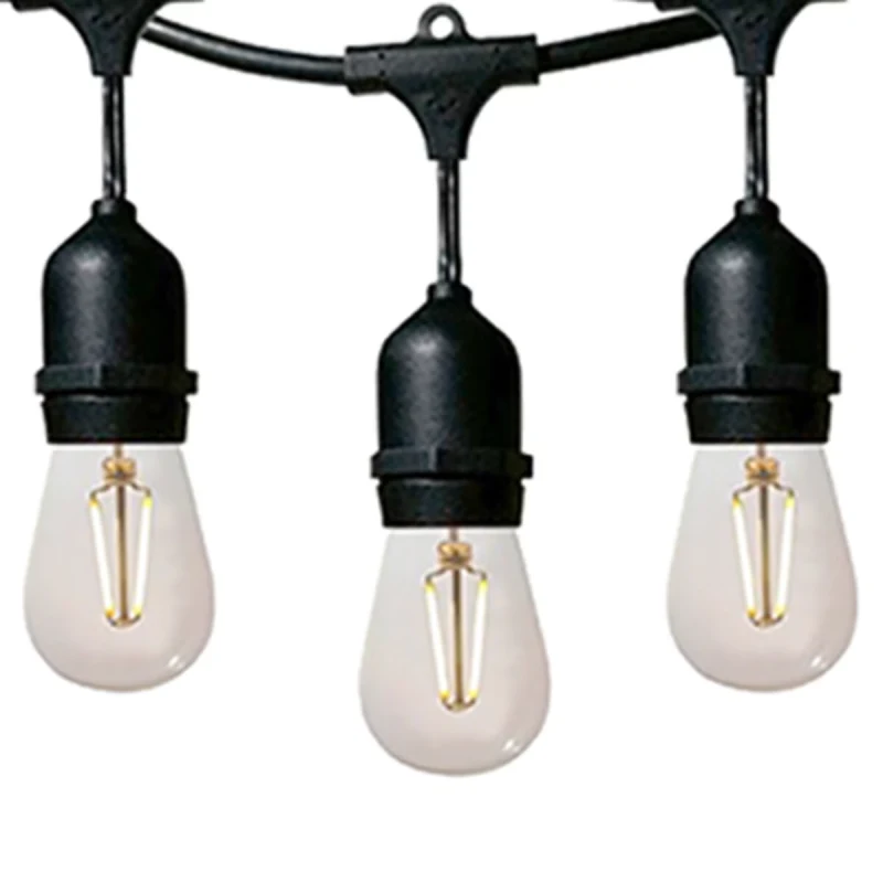 Dauer Bistro Boss Suspended String Lights 50 ft., E26 Hanging Sockets (490954)
