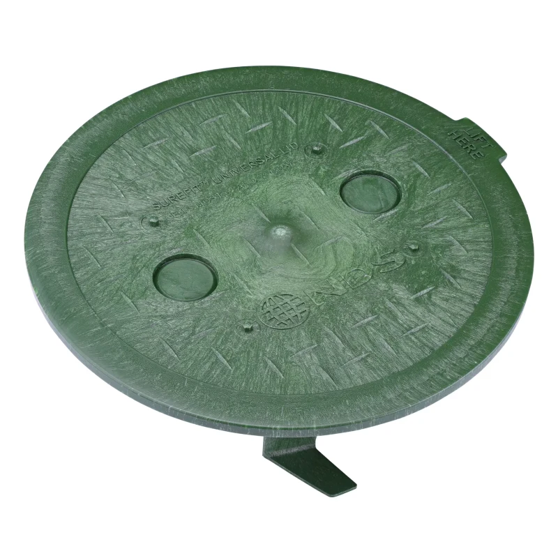NDS SureFit Round Valve Box Cover 7.2" HDPE Green (6RND-UC)