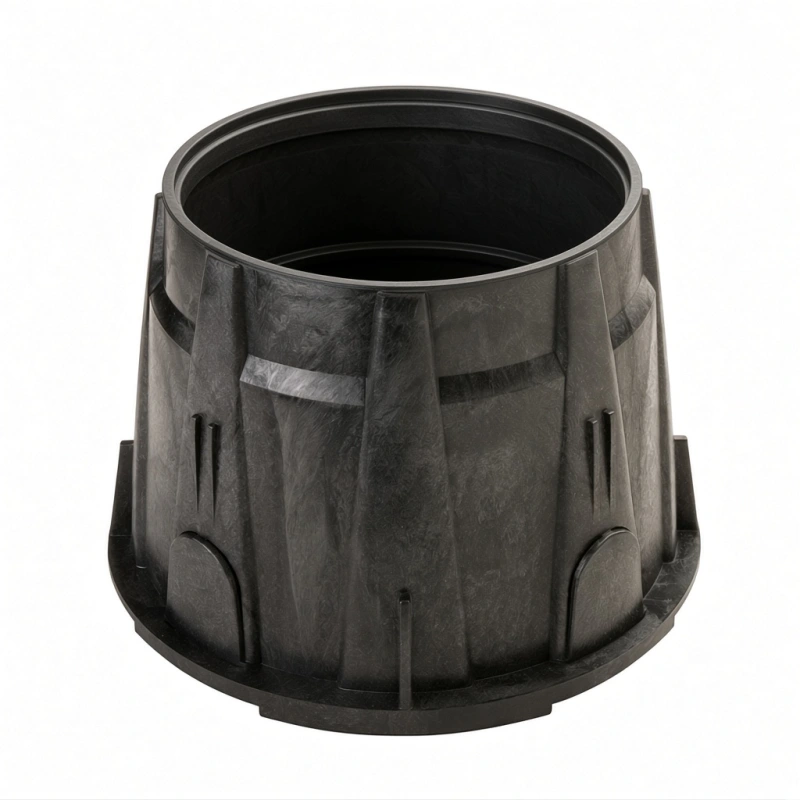 Rain Bird 7 inch round valve box body, black, open top, no lid, A11701