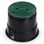 Rain Bird PVB Round Valve Box 10" Overlapping Lid Plastic, Black/Green (A12519)