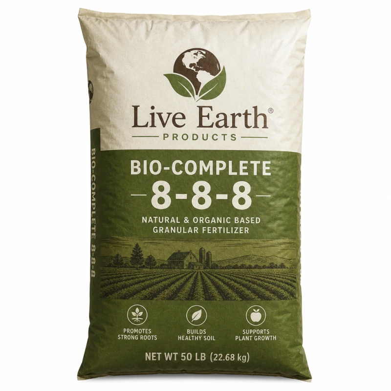 Live Earth Bio-Complete 8-8-8 Fertilizer 50 lb (F0167)