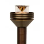 FX Luminaire G ZDC 12-inch riser path light in bronze metallic