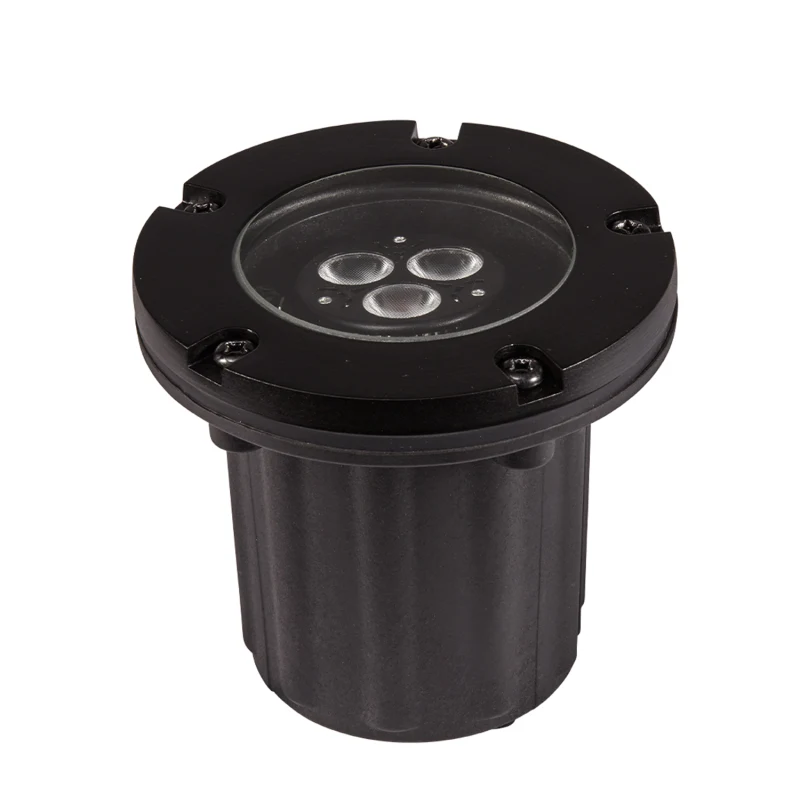 Alliance GL300 Brass In-Ground Well Light, No Lamp, Premium Black (GL300-BLK)