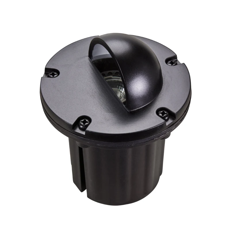 Alliance GL310 Aged Brass Domed Well Light, 5W 2900K MR16 LED, Premium Black (GL310-LED5W-BLK)