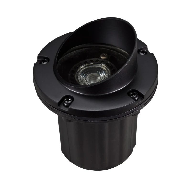 Alliance GL350 Aged Brass Shrouded Well Light, 6W 2900K MR16 LED, Premium Black (GL350-LED6W-BLK)