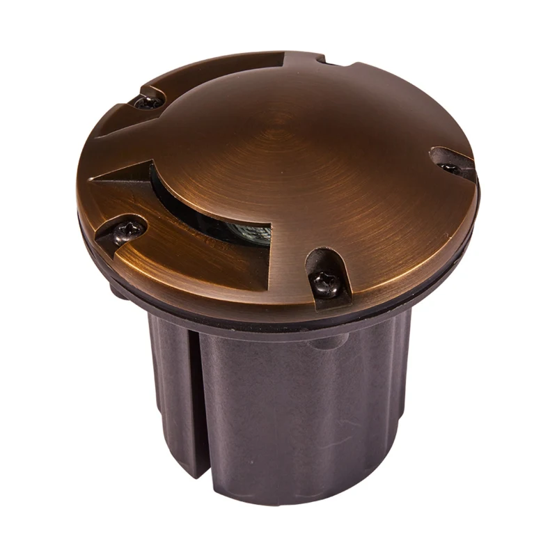 Alliance GL380 Aged Brass 180° In-Ground Well Light, 5W 2900K MR16 LED (GL380-LED5W)