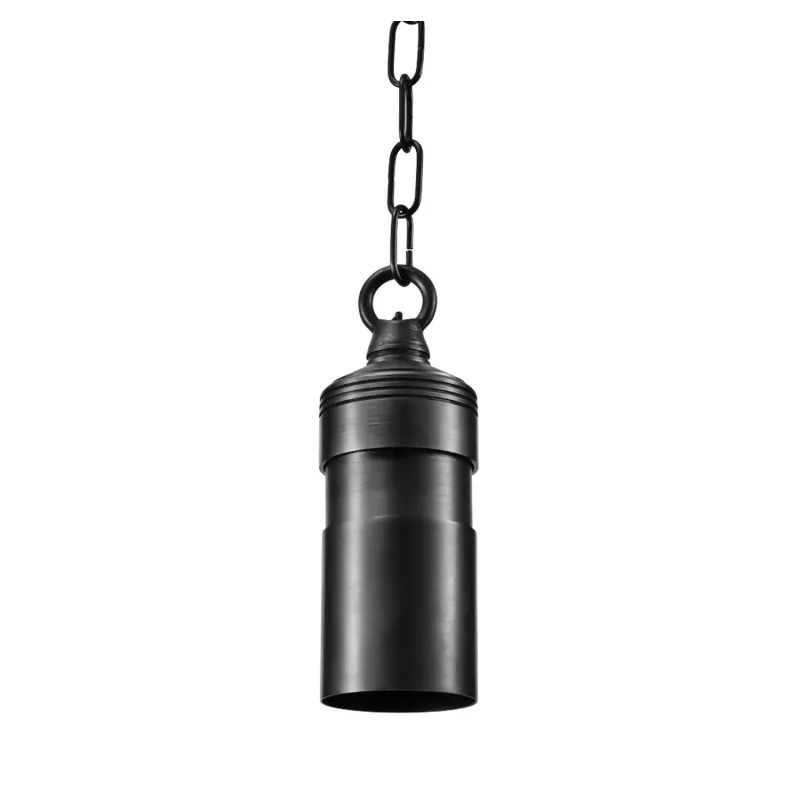 Alliance HL100 Brass Hanging Down Light with Frosted Lens, No Lamp, Premium Black (HL100-BLK)