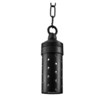 Alliance HL200 Brass Hanging Down Light with Frosted Lens, No Lamp, Premium Black (HL200-BLK)