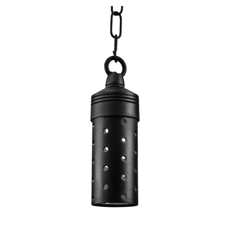 Alliance HL200 Brass Hanging Down Light with Frosted Lens, No Lamp, Premium Black (HL200-BLK)