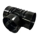 ADS 0321AA 3 in. black HDPE single wall external snap tee
