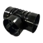 ADS 0421AA 4 in. black HDPE single wall external snap tee