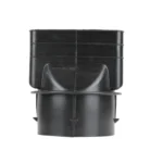 ADS 0464AA 4 in. black HDPE downspout adapter for a 3.25 by 2.5 in. downspout