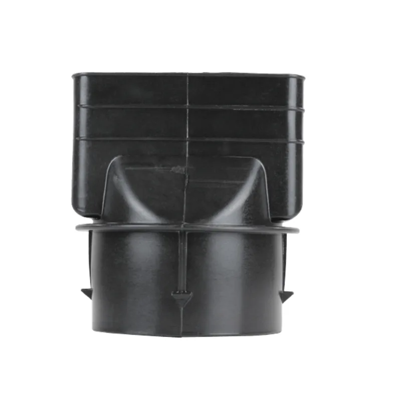 ADS 0464AA 4 in. black HDPE downspout adapter for a 3.25 by 2.5 in. downspout