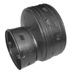 ADS 0614AA 6 in. by 4 in. black HDPE single wall snap reducing coupler