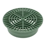 NDS 10 in. Round Grate, Connects to 8 in. Drain Pipes and Fittings, Green Plastic (1050)