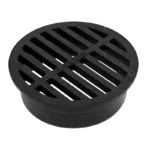 NDS 4 in. Round Grate, Connects to 4 in. Drain Pipes and Fittings, Black Plastic (11)