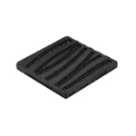 NDS 12 in. Square Catch Basin Drain Grate, Decorative Wave Design, Cast Iron (1224CI)