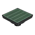 NDS 1230GRKIT 12 inch low-profile adapter drain kit with green grate