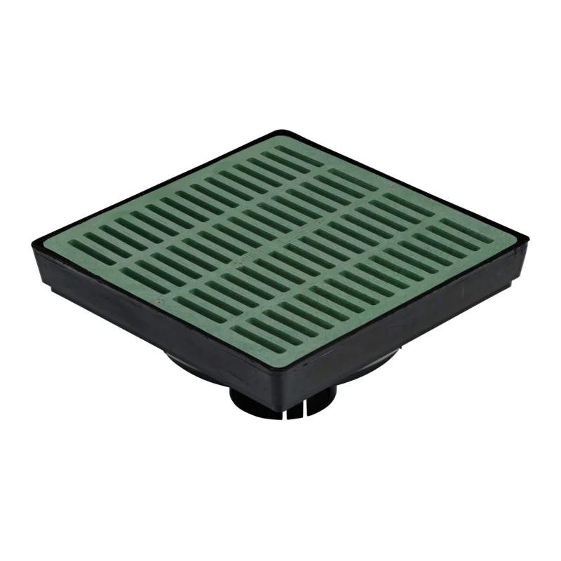 NDS 1230GRKIT 12 inch low-profile adapter drain kit with green grate