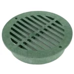 NDS 12 in. Round Grate, Connects to 12 in. Drain Pipes, Green Plastic (1250)