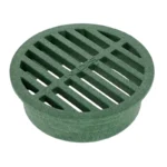 NDS 4 in. Round Grate, Connects to 4 in. Drain Pipes and Fittings, Green Plastic (13)