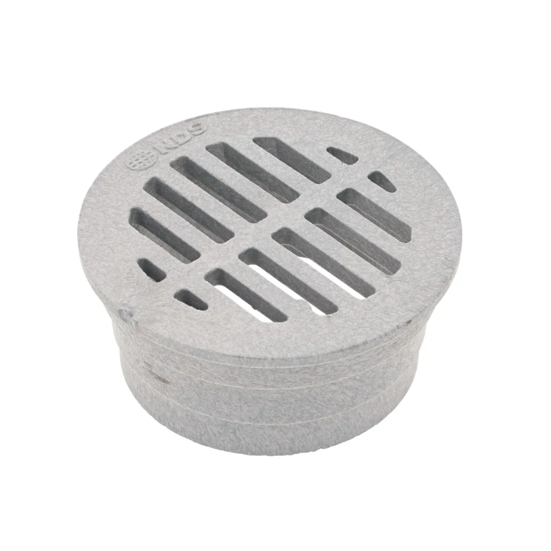 NDS 3 in. Round Grate, Connects to 3 in. Drain Pipes and Fittings, Gray Plastic (15)