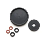 Superior 950 Series 1-1/4 inch electric valve adapter repair kit diaphragm, flat ring, two rounded black seals, and two flat red washers