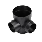 NDS 6 in. Round Spee-D® Catch Basin Drain, 2 Outlets Offset at 90 degree (250)