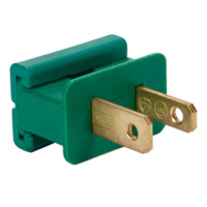 Green SPT-1 Male Slide-On Plug, 10 Pack