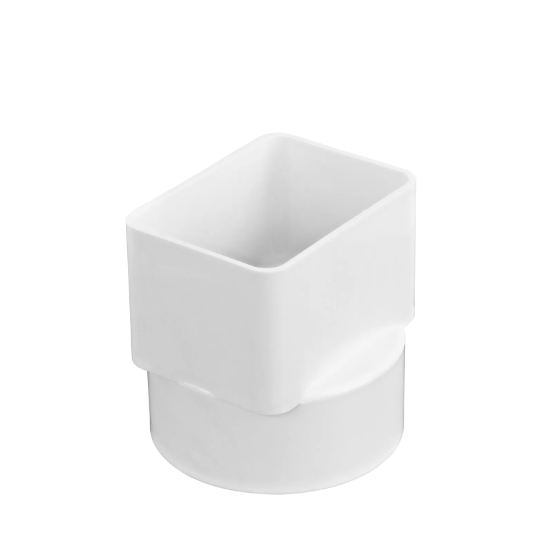 NDS PVC Downspout Adapter, 2X3 in. Downspout X 3 in. DWV/SCH40 Hub (9P07)
