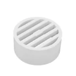 NDS 3 in. Round Grate, Fits 3 in. Sewer & Drain Fittings, White PVC (9P12)