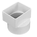 NDS PVC Offset Downspout Adapter, 3X4 in. Downspout X 4 in. S&D Hub (9P13)