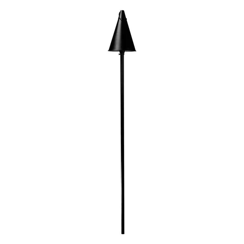 Brilliance Black Diamond Tiki 2-in-1 oil torch in black baked enamel, single fixture, no lamp (BD-TIKI-BK-NL)