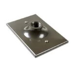 FX Luminaire Single-Gang Wall Plate, 1/2" Thread, Flat Black (WP-1G-050-FB)